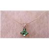 Image 1 : STERLING PLATED GREEN AMETHYST NECKLACE