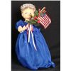 Image 1 : Patriotic 22" Doll With American Flag on Stand