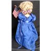 Image 2 : Patriotic 22" Doll With American Flag on Stand