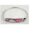 Image 1 : MOTHER OF PEARL STERLING PINK & WHITE BRACELET