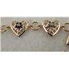 Image 2 : MULTISTONE SILVER/GOLD PLATED HEART BRACELET
