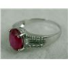 Image 2 : 10K White Gold 1.06 CT Ruby and .20 CT Diamond Ring