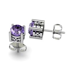 Tanzanite 1.12ctw Earring 14kt White Gold