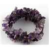 Image 2 : 252.56 CTW CHIPPED STONE 6" AMETHYST BRACELET
