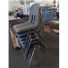 Image 1 : 6 Hard Plastic Stackable Chairs