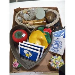 Misc. Trivets, Morton Salt Wall Hangers, Tin Heart