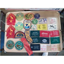 Box lot of Misc. Patches & Lisc. Holders