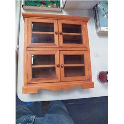 Wood Display with 4-Glass Doors