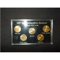 2001 Gold Commemorative Quarters Gold Edition