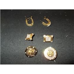 3 Pair of lored and Reinstone Earrings