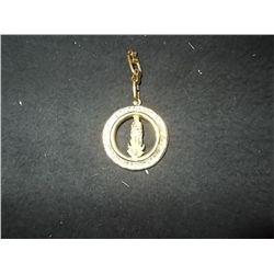 Rinestone Pendant with Gold