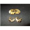Image 1 : 2 Pair of Gold and Reinstone Earrings