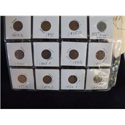 12-Wheat Back Pennies