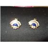 Image 1 : Colored and Lapis Reinstone Earrings