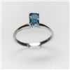 Image 1 : Natural 3.55 ctw Blue Topaz Emerald .925 Sterling Ring