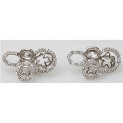 Natural 6.31g CZ Earrings .925 Sterling Silver