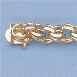 Genuine 7" 14k  Gold-Yellow  7.09mm Charm Bracelets 22g