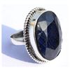 Natural 47.2 ctw Sapphire Oval .925 Sterling Ring