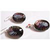 Image 1 : Natural Semi Precious .925 Sterling Earrings/Pendant