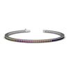 Image 1 : 4.90 ctw Multi Color Sapphire  Rainbow Bracelet  14kt