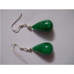 55.0 ctw Emerald .925 Sterling Silver Earring