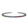 Image 1 : 4.90 ctw Multi Color Sapphire  Rainbow Bracelet  14kt