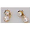 Image 1 : NATURAL 24.45 CTW PEARL EARRING .925 STERLING SILVER WI