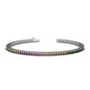 Image 1 : 4.90 ctw Multi Color Sapphire  Rainbow Bracelet  14kt
