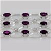 Image 1 : Genuine Vintage Design  19 ctw Amethyst Bracelet  14K