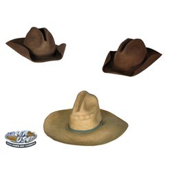 Set of three principle cowboy hats from All the Pretty Horses