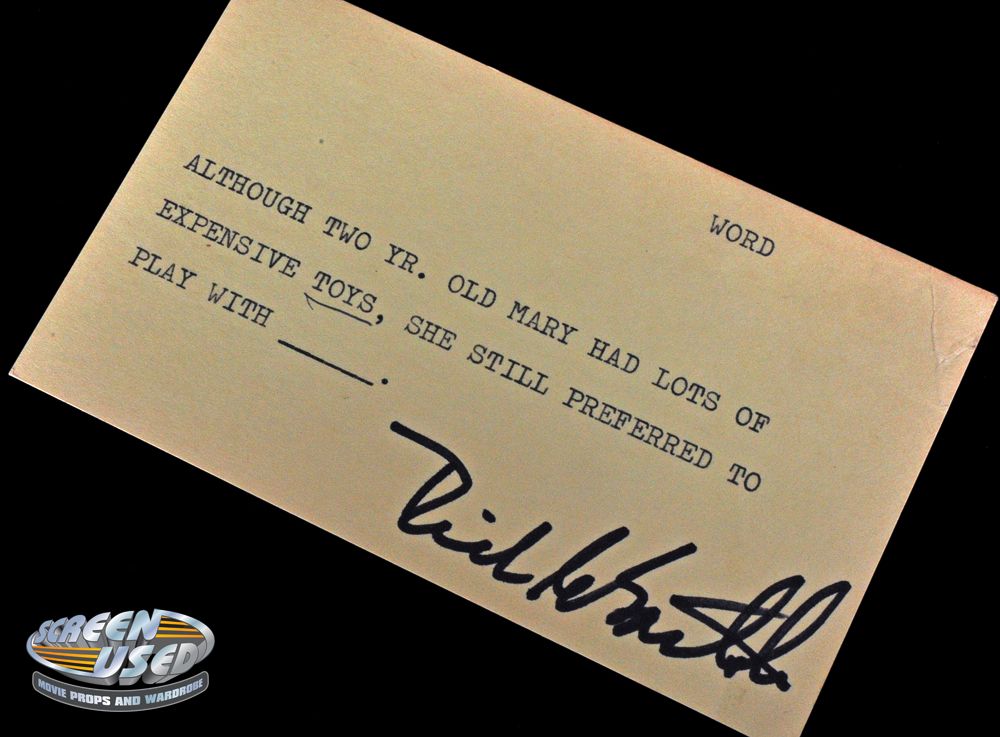 Set of 3 original question cards used by Gene Rayburn from the game