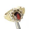 Image 1 : 2.0 Ctw. Garnet & Diamond Ring In 10ky Gold