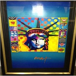  Verizon (Liberty)  Peter Max Original Mixed Media