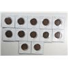 Image 1 : COMPLETE SET OF NEWFOUNDLAND GEORGE 5 LARGE CENTS , SOME MULTIPLES EST. $50-$75