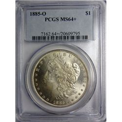 1885-O MORGAN DOLLAR PCGS MS64+ EST. $100-$110