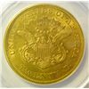 Image 3 : 1861 $20  Gold  ANACS 60  clnd