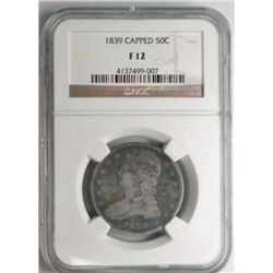 1839 Capped Bust half $ NGC12