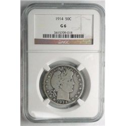 1914  Barber half $  NGC06