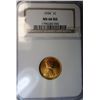 Image 1 : 1934 LINCOLN ONE CENT NGC MS66 RED!  EST. $60-$65