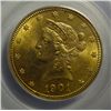 Image 2 : 1901 $10.00 LIBERTY GOLD PCGS MS62 $$950-$975