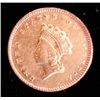Image 1 : 1854 $1.00 GOLD TYPE 2 XF-AU NICE,ORIGINAL EST. $400-$435