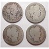 Image 1 : (4)   1901O Barber quarters  semi-key date  AG