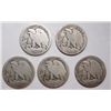 Image 2 : (5)   1916 Walker half $ borderline good date just a little weak