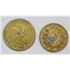 Image 2 : 2 Gold Tokens, 1890,1893 possibly gaming tokens or pattern prototypes XF
