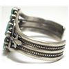 Image 3 : Old Pawn Navajo Spider Web Kingman Turquoise Sterling Silver Cuff Bracelet - SH