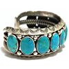 Image 2 : Old Pawn Valley Blue Turquoise Sterling Silver Large Cuff Bracelet