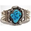 Image 1 : Old Pawn Navajo Sleeping Beauty Turquoise Sterling Silver Cuff Bracelet - Henry Sam