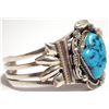 Image 2 : Old Pawn Navajo Sleeping Beauty Turquoise Sterling Silver Cuff Bracelet - Henry Sam
