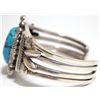 Image 3 : Old Pawn Navajo Sleeping Beauty Turquoise Sterling Silver Cuff Bracelet - Henry Sam