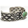 Image 2 : Old Pawn Navajo King's Manassa Turquoise Sterling Silver Cuff Bracelet - D